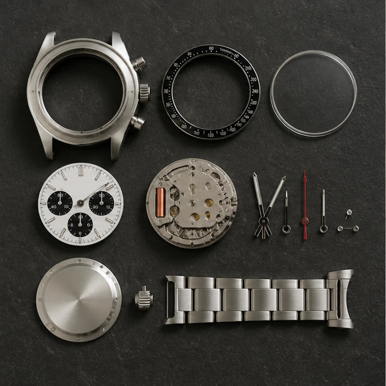 Composants du kit Apex 40 Chronograph Kit Panda