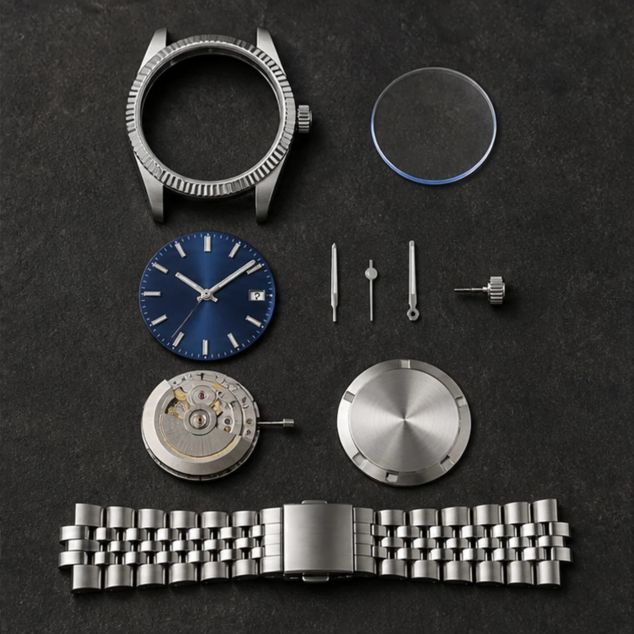 Composants du kit Regent 36 Date Kit Blue